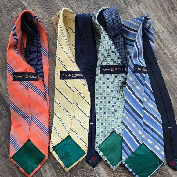 Tommy Hilfiger Men's Tie Set - Orange, Yellow, Green, Blue - Picture 2 of 2